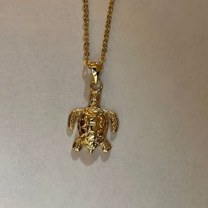 Gold Turtle Necklace